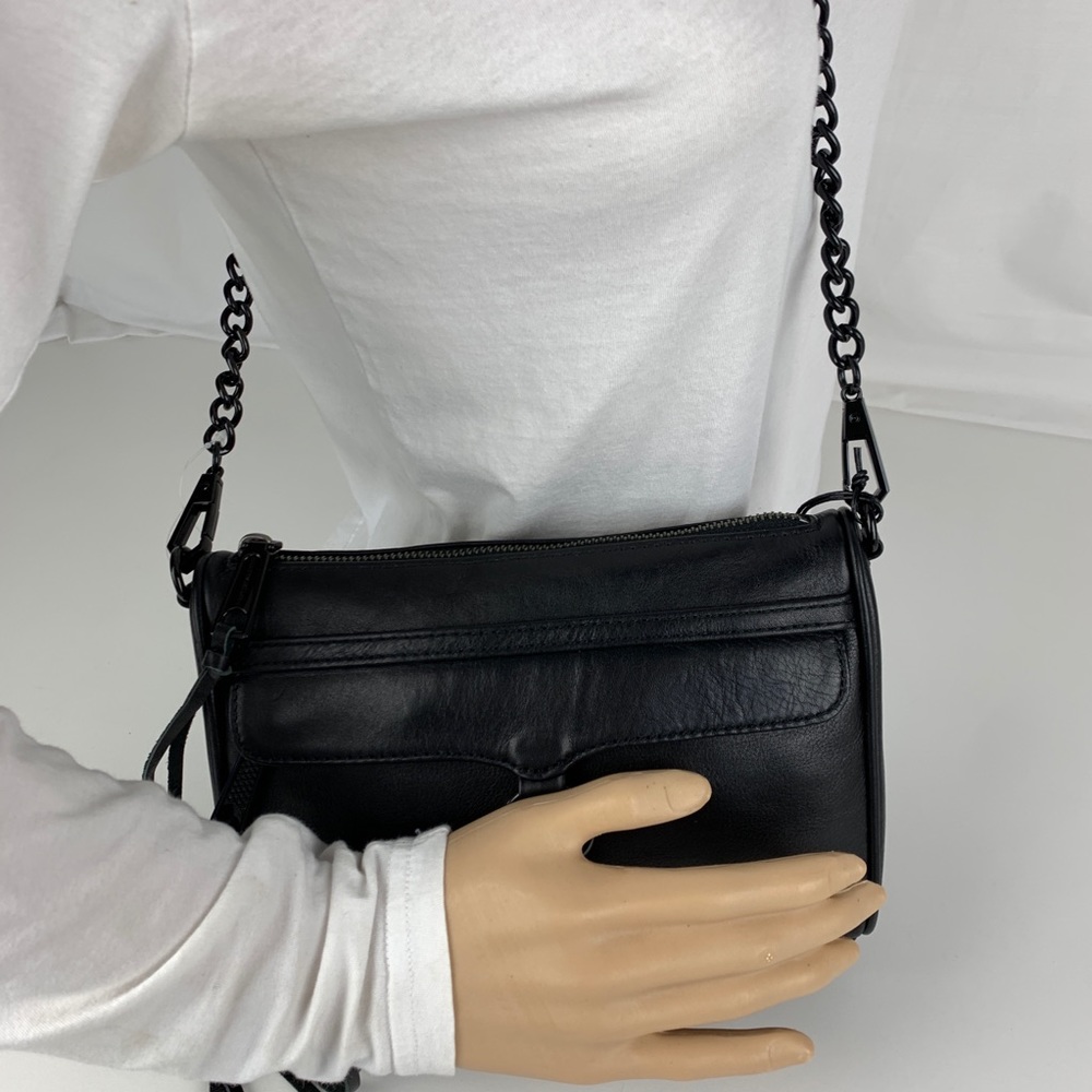Rebecca Minkoff Mini Mac Black on Black Crossbody - Picture 2 of 7